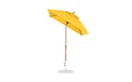 Ledge Lounger Essential Umbrella 6.5' Square Crank Auto Tilt — Bronze Pole-Classic Ball Finial-R554 Sunflower Yellow Fabric