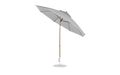 Ledge Lounger Essential Umbrella 11' Octagon Crank Auto Tilt — Bronze Pole-Classic Ball Finial-R138 Cadet Grey Fabric