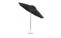 Ledge Lounger Essential Umbrella 11' Octagon Crank Auto Tilt — Bronze Pole-Classic Ball Finial-R103 Black Fabric