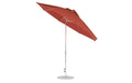 Ledge Lounger Essential Umbrella 11' Octagon Crank Auto Tilt — Matte Silver Pole-Classic Ball Finial-R104 Terracotta Fabric