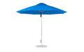 Ledge Lounger Essential Umbrella 11' Octagon Pulley — Matte Silver Pole-Classic Ball Finial-R172 Pacific Blue Fabric
