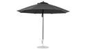 Ledge Lounger Essential Umbrella 11' Octagon Pulley — Black Pole-Classic Ball Finial-R164 Charcoal Grey Fabric