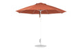 Ledge Lounger Essential Umbrella 11' Octagon Pulley — White Pole-Classic Ball Finial-R104 Terracotta Fabric