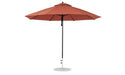 Ledge Lounger Essential Umbrella 11' Octagon Pulley — Black Pole-Classic Ball Finial-R104 Terracotta Fabric