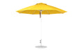 Ledge Lounger Essential Umbrella 11' Octagon Pulley — White Pole-Classic Ball Finial-R554 Sunflower Yellow Fabric