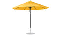 Ledge Lounger Essential Umbrella 11' Octagon Pulley — Black Pole-Classic Ball Finial-R554 Sunflower Yellow Fabric