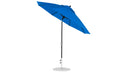 Ledge Lounger Essential Umbrella 9' Octagon Crank Auto Tilt — Black Pole-Classic Ball Finial-R172 Pacific Blue Fabric