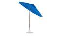 Ledge Lounger Essential Umbrella 9' Octagon Crank Auto Tilt — Bronze Pole-Classic Ball Finial-R172 Pacific Blue Fabric