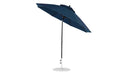Ledge Lounger Essential Umbrella 9' Octagon Crank Auto Tilt — Black Pole-Classic Ball Finial-R175 Captain Navy Fabric