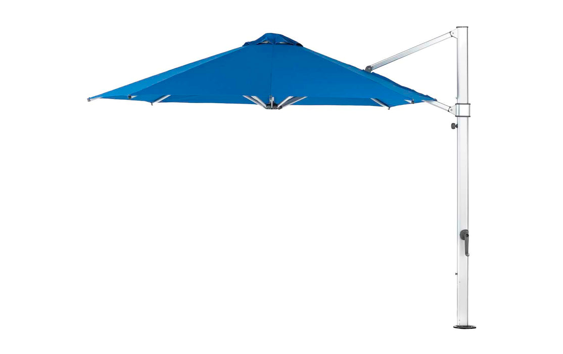 Ledge Lounger Ultra Umbrella - 11' Octagon — atte Silver Pole-STK-R172-Pacific Blue