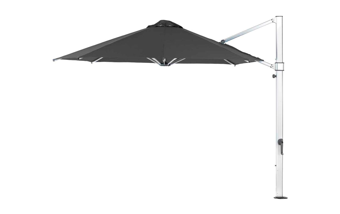 Ledge Lounger Ultra Umbrella - 11' Octagon — atte Silver Pole-STK-R164-Charcoal Grey