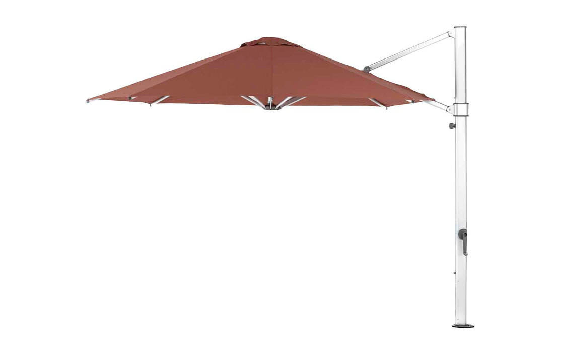 Ledge Lounger Ultra Umbrella - 11' Octagon — atte Silver Pole-STK-R104-Terracotta
