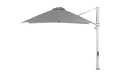 Ledge Lounger Ultra Cantilever Umbrella-10' Square — Matte Silver Pole-Stock Fabric-R138 Cadet Grey