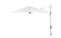 Ledge Lounger Ultra Cantilever Umbrella-13' Octagon — Matte Silver Pole-Stock Fabric-R099 White