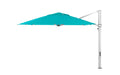 Ledge Lounger Ultra Cantilever Umbrella-13' Octagon — Matte Silver Pole-Stock Fabric-R171 Turquoise