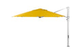 Ledge Lounger Ultra Cantilever Umbrella-13' Octagon — Matte Silver Pole-Stock Fabric-R554 Sunflower Yellow