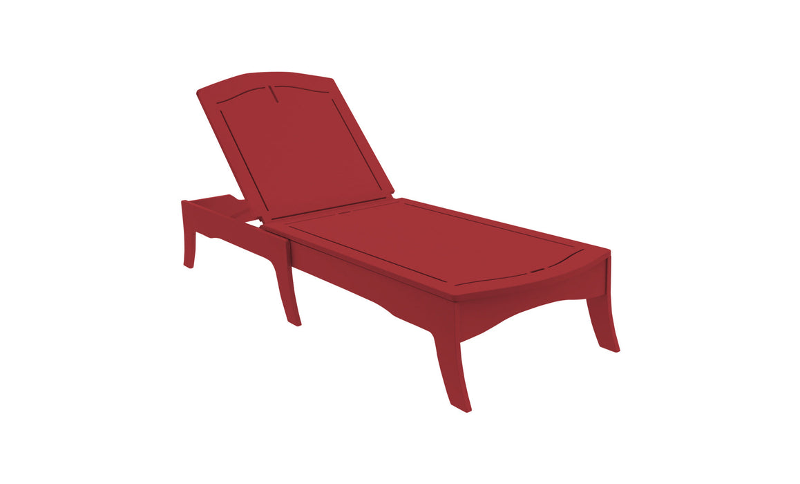 Ledge Lounger Legacy Chaise — Red Base-4634 White Fabric