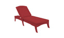 Ledge Lounger Legacy Chaise — Red Base-4634 White Fabric