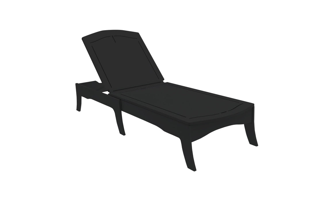 Ledge Lounger Legacy Chaise — Black Base-4634 White Fabric