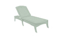 Ledge Lounger Legacy Chaise — Sage Green Base-4634 White Fabric