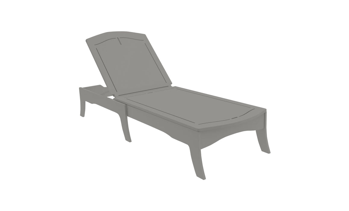 Ledge Lounger Legacy Chaise — Gray Base-4634 White Fabric