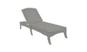 Ledge Lounger Legacy Chaise — Gray Base-4634 White Fabric