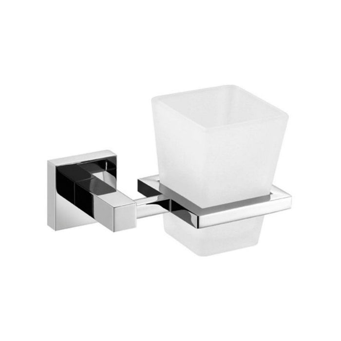 KubeBath Aqua Piazza Frosted Glass Tumbler Holder