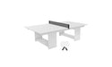 Ledge Lounger Table Tennis — White Base-Black Net-White Paddles-Black Accent