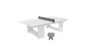 Ledge Lounger Table Tennis — White Base-Black Net-Gray Paddles-Black Accent