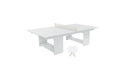 Ledge Lounger Table Tennis — White Base-Cloud Net-White Paddles-Cloud Accent