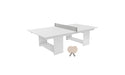 Ledge Lounger Table Tennis — White Base-Gray Net-Cloud Paddles-Gray Accent