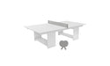 Ledge Lounger Table Tennis — White Base-Gray Net-Gray Paddles-Gray Accent