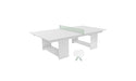 Ledge Lounger Table Tennis — White Base-Sage Green Net-White Paddles-Sage Green Accent