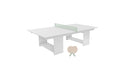 Ledge Lounger Table Tennis — White Base-Sage Green Net-Cloud Paddles-Sage Green Accent