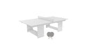 Ledge Lounger Table Tennis — White Base-White Net-Gray Paddles-White Accent