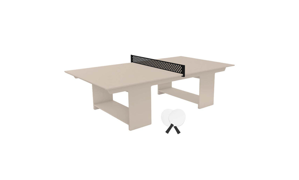 Ledge Lounger Table Tennis — Cloud Base-Black Net-White Paddles-Black Accent