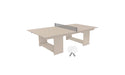 Ledge Lounger Table Tennis — Cloud Base-Gray Net-White Paddles-Gray Accent