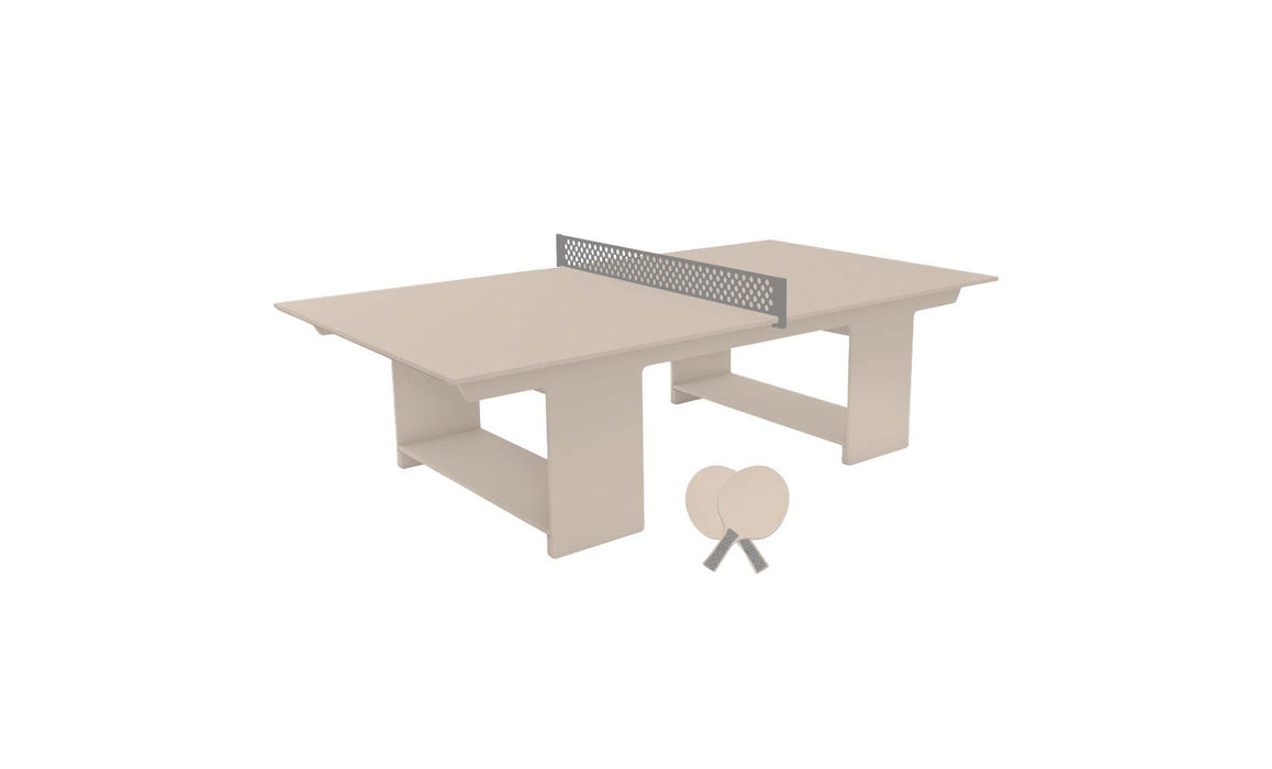 Ledge Lounger Table Tennis — Cloud Base-Gray Net-Cloud Paddles-Gray Accent