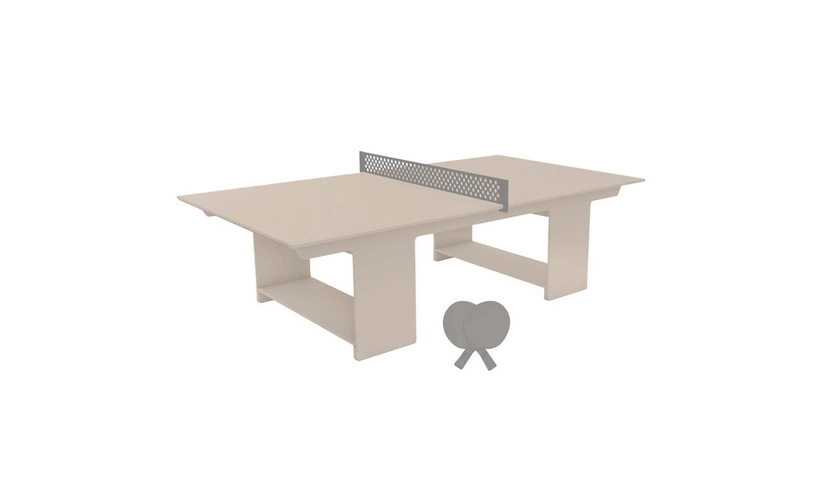 Ledge Lounger Table Tennis — Cloud Base-Gray Net-Gray Paddles-Gray Accent