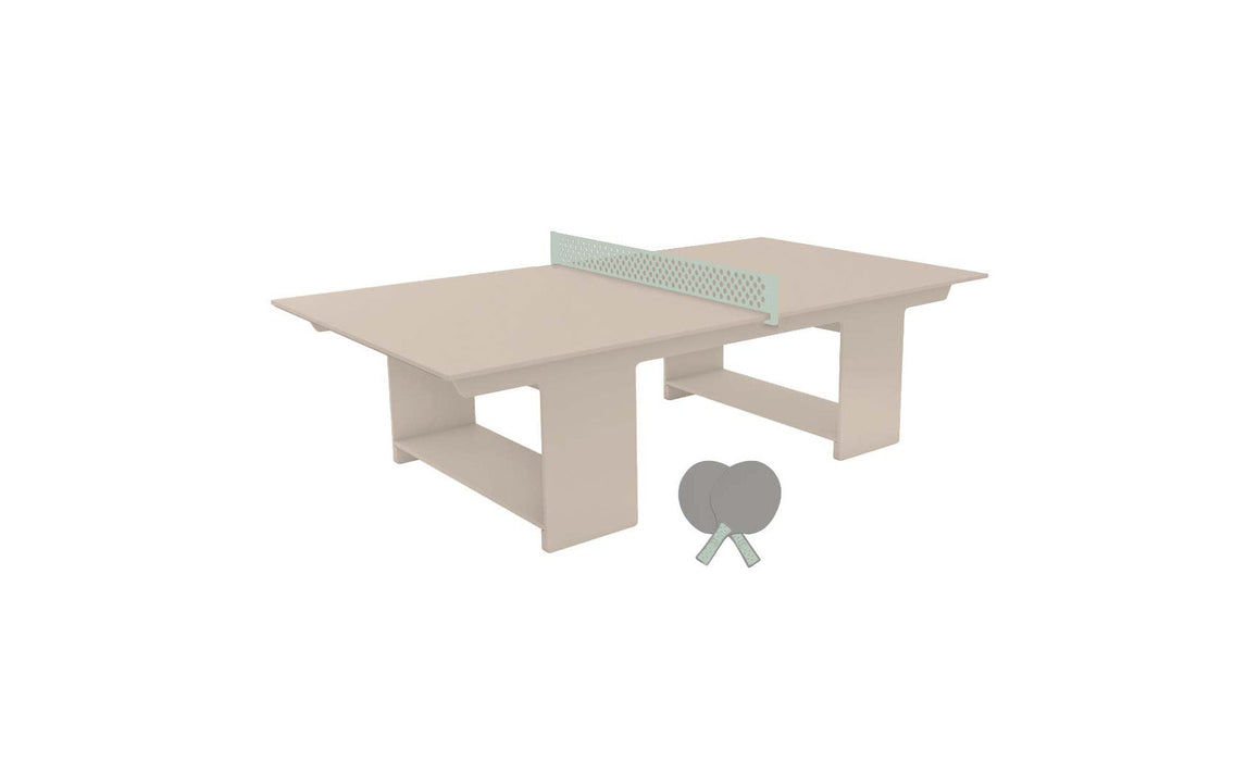 Ledge Lounger Table Tennis — Cloud Base-Sage Green Net-Gray Paddles-Sage Green Accent