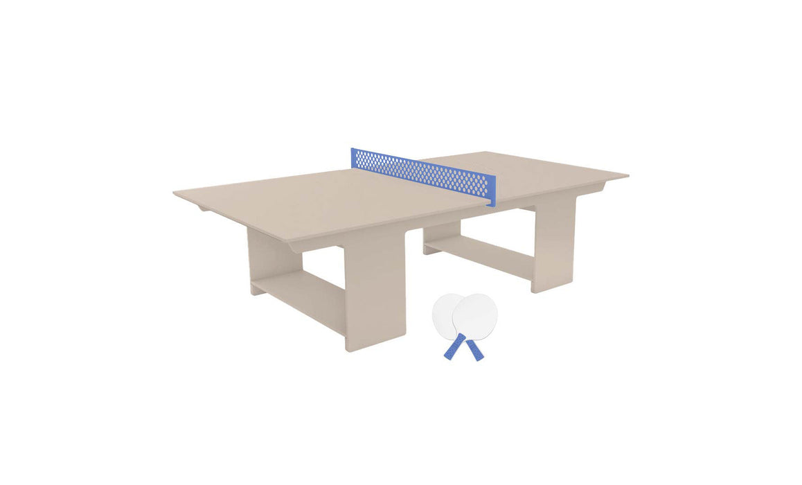 Ledge Lounger Table Tennis — Cloud Base-Sky Blue Net-White Paddles-Sky Blue Accent