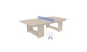 Ledge Lounger Table Tennis — Cloud Base-Sky Blue Net-White Paddles-Sky Blue Accent