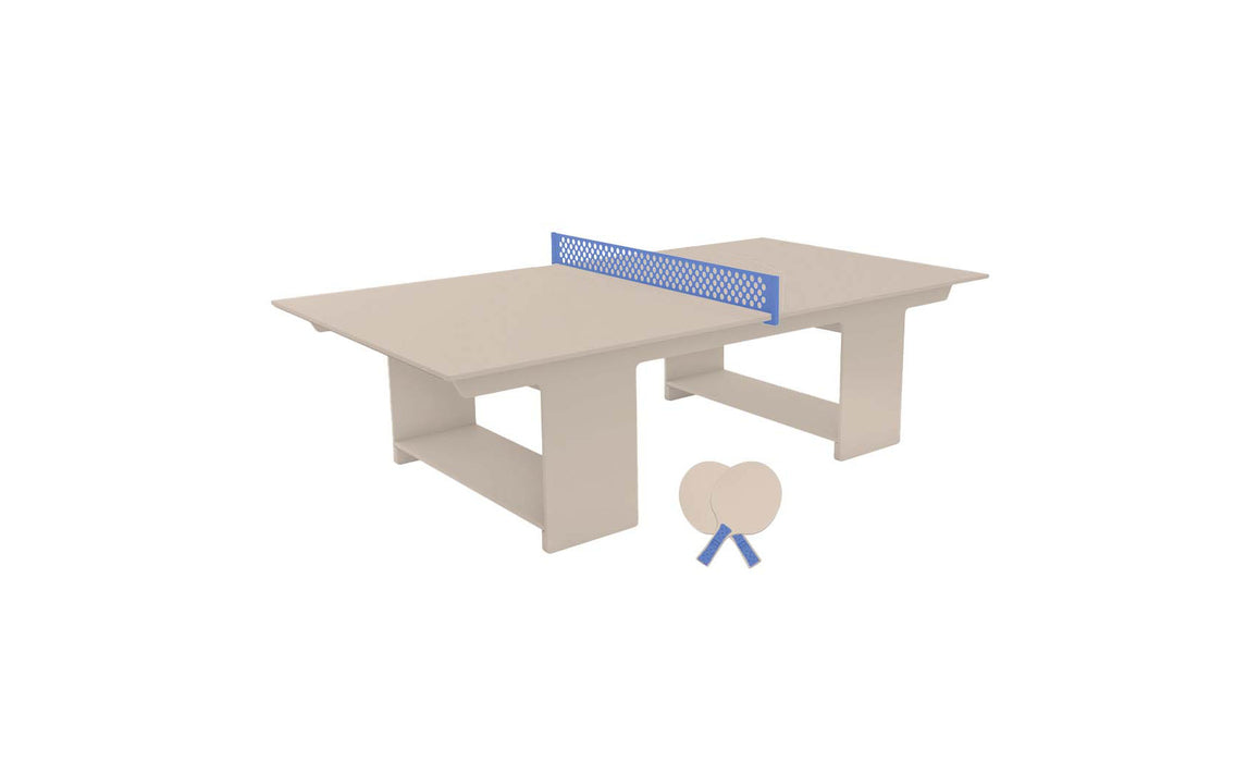 Ledge Lounger Table Tennis — Cloud Base-Sky Blue Net-Cloud Paddles-Sky Blue Accent