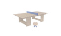 Ledge Lounger Table Tennis — Cloud Base-Sky Blue Net-Cloud Paddles-Sky Blue Accent