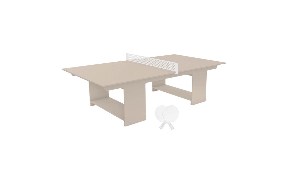 Ledge Lounger Table Tennis — Cloud Base-White Net-White Paddles-White Accent