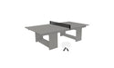 Ledge Lounger Table Tennis — Gray Base-Black Net-White Paddles-Black Accent