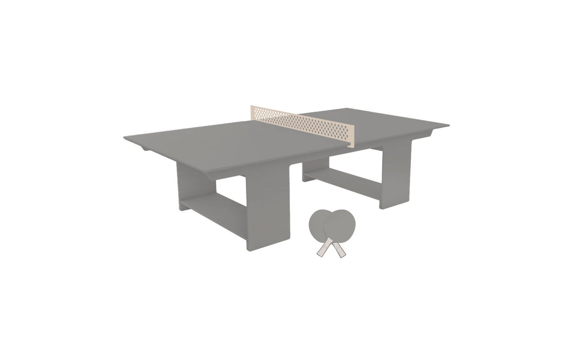 Ledge Lounger Table Tennis — Gray Base-Cloud Net-Gray Paddles-Cloud Accent
