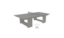 Ledge Lounger Table Tennis — Gray Base-Gray Net-White Paddles-Gray Accent