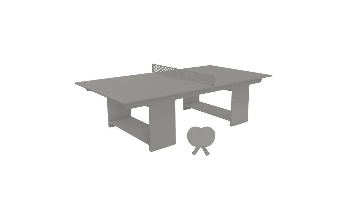 Ledge Lounger Table Tennis — Gray Base-Gray Net-Gray Paddles-Gray Accent