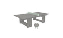 Ledge Lounger Table Tennis — Gray Base-Sage Green Net-Gray Paddles-Sage Green Accent